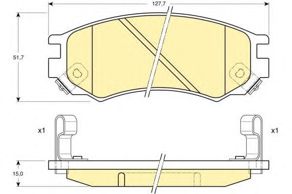 Комплект тормозных колодок, дисковый тормоз GIRLING 6111759