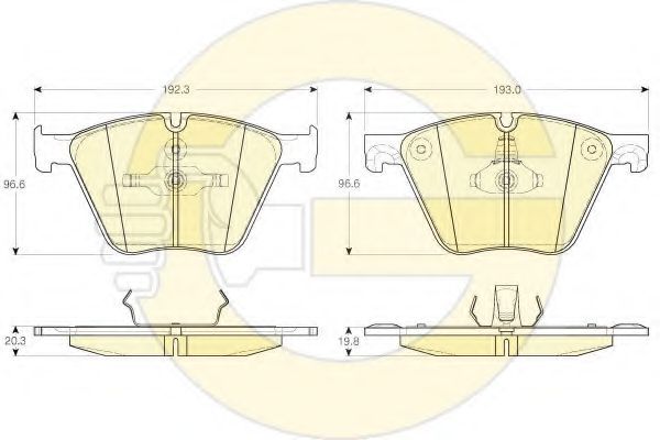 Комплект тормозных колодок, дисковый тормоз GIRLING 6119642