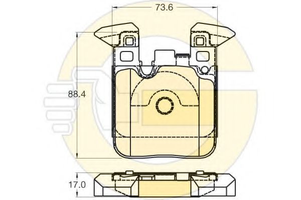 Комплект тормозных колодок, дисковый тормоз GIRLING 6120285