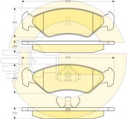 Комплект тормозов, дисковый тормозной механизм GIRLING 6410302