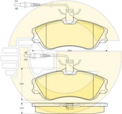 Комплект тормозов, дисковый тормозной механизм GIRLING 6410311