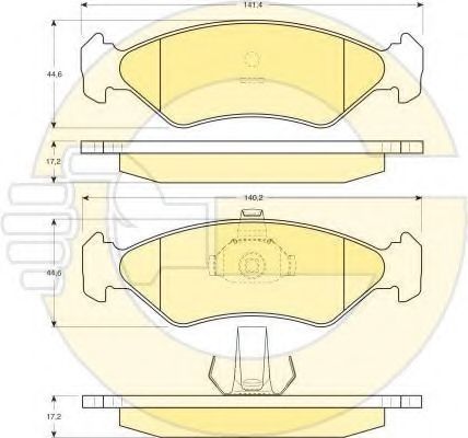 Комплект тормозов, дисковый тормозной механизм GIRLING 6410712
