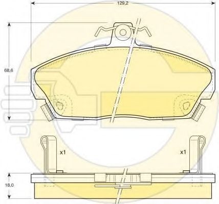 Комплект тормозов, дисковый тормозной механизм GIRLING 6411011