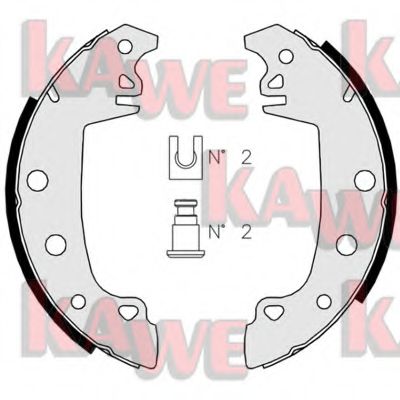 Комплект тормозных колодок KAWE 02850