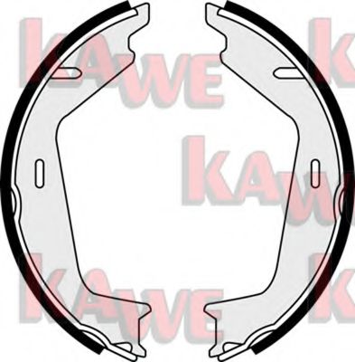 Комплект тормозных колодок, стояночная тормозная система KAWE 08260