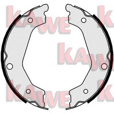 Комплект тормозных колодок, стояночная тормозная система KAWE 09930