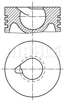 Поршень MAHLE ORIGINAL 227 39 00