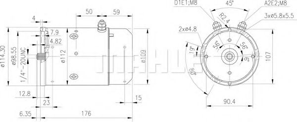 Электродвигатель MAHLE ORIGINAL MM 181
