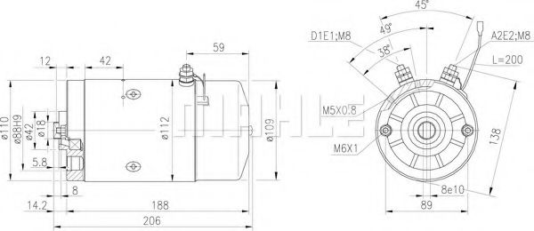 Электродвигатель MAHLE ORIGINAL MM 166