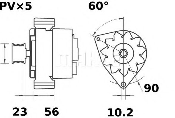 Генератор MAHLE ORIGINAL MG 519