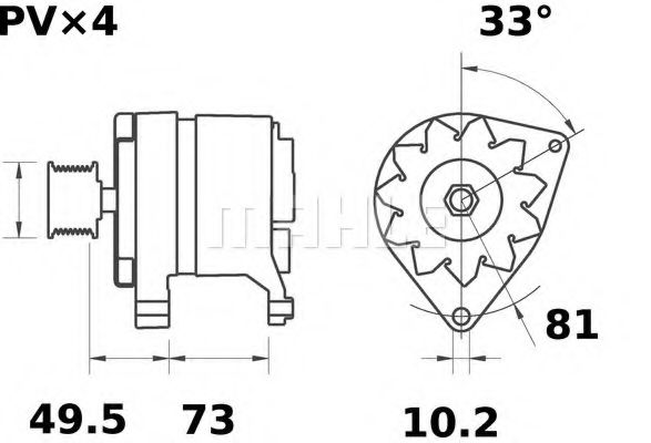 Генератор MAHLE ORIGINAL MG 350