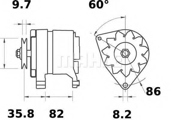 Генератор MAHLE ORIGINAL MG 239