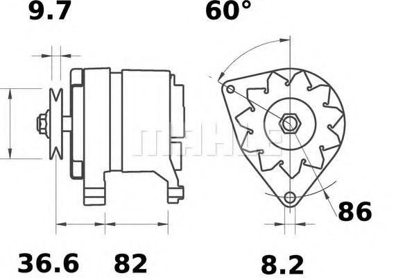 Генератор MAHLE ORIGINAL MG 241