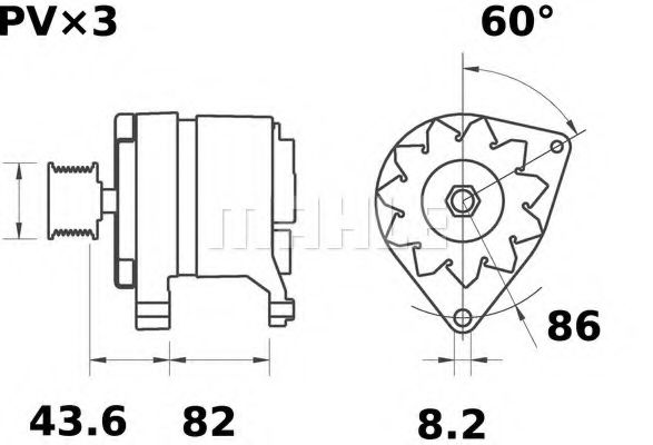Генератор MAHLE ORIGINAL MG 152