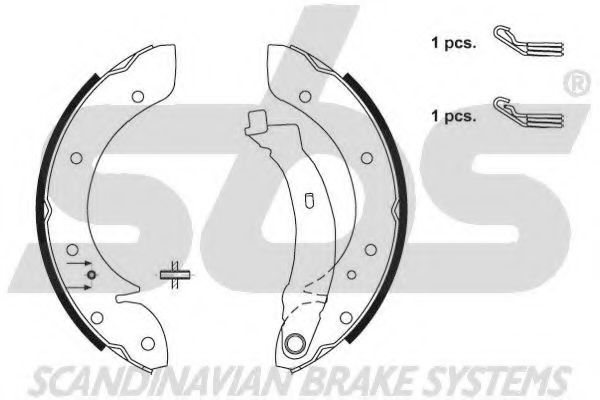 Комплект тормозных колодок sbs 18492719598