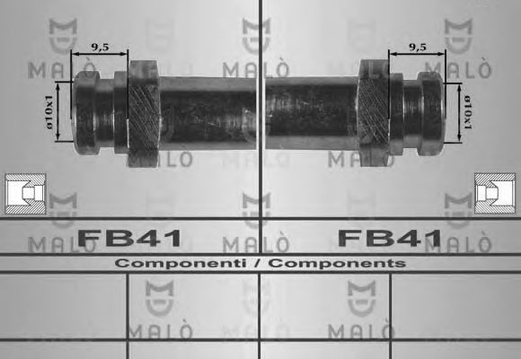 Тормозной шланг MALÒ 80050