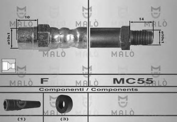 Тормозной шланг MALÒ 80289