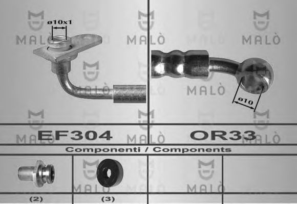 Тормозной шланг MALÒ 80602