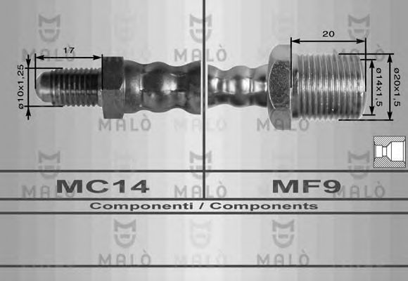 Тормозной шланг MALÒ 8288