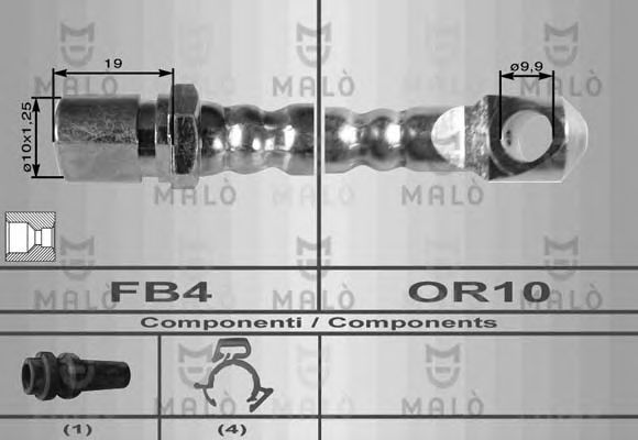 Тормозной шланг MALÒ 8303