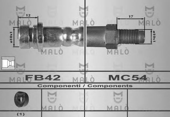 Тормозной шланг MALÒ 8543