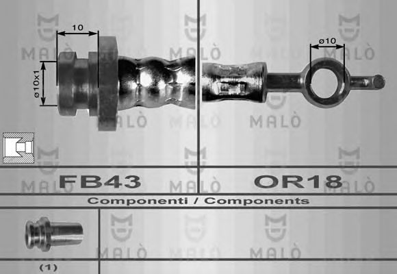 Тормозной шланг MALÒ 8617