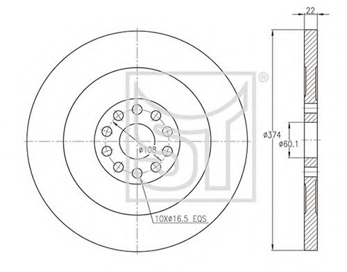 Тормозной диск ST-TEMPLIN 03.110.1926.060