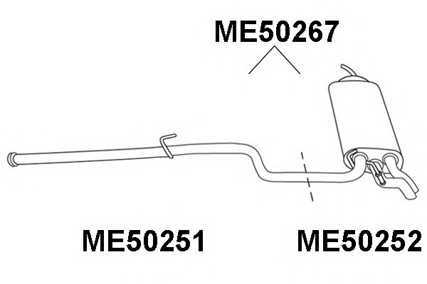 Труба выхлопного газа VENEPORTE ME50251