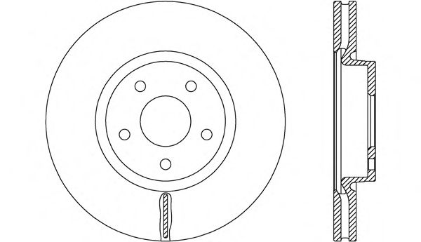 Тормозной диск OPEN PARTS BDR2687.20