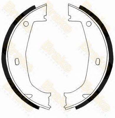 Комплект тормозных колодок, стояночная тормозная система Brake ENGINEERING SH2498