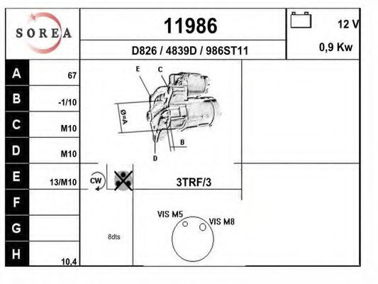 Стартер EAI 11986