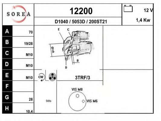 Стартер EAI 12200