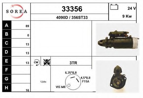 Стартер EAI 33356
