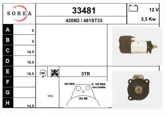 Стартер EAI 33481