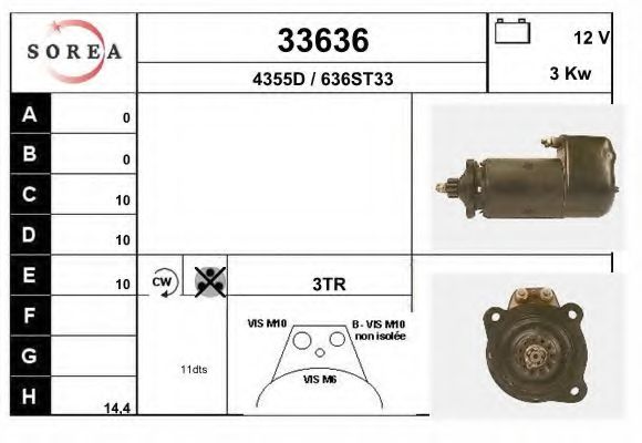 Стартер EAI 33636