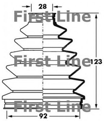 Пыльник, приводной вал FIRST LINE FCB6014