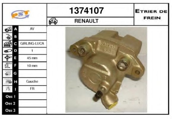 Тормозной суппорт SNRA 1374107