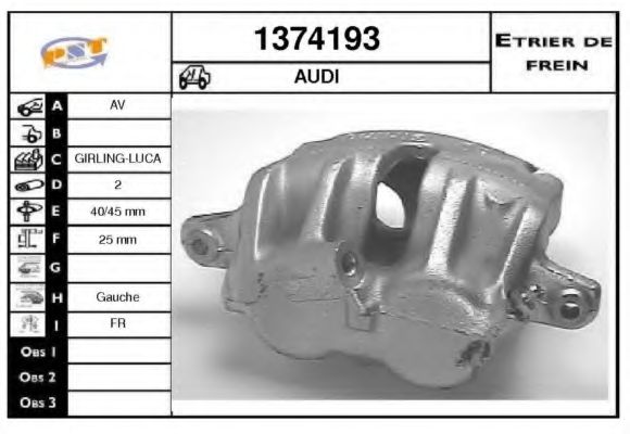 Тормозной суппорт SNRA 1374193