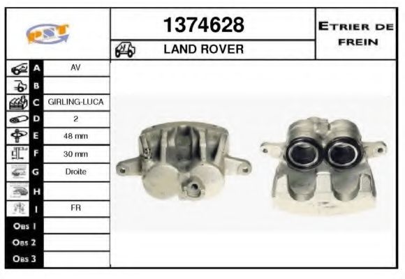 Тормозной суппорт SNRA 1374628