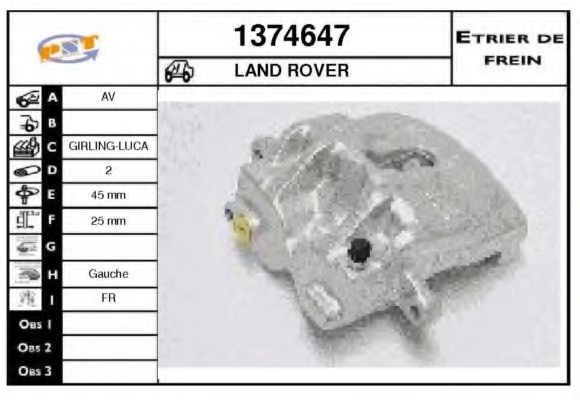 Тормозной суппорт SNRA 1374647