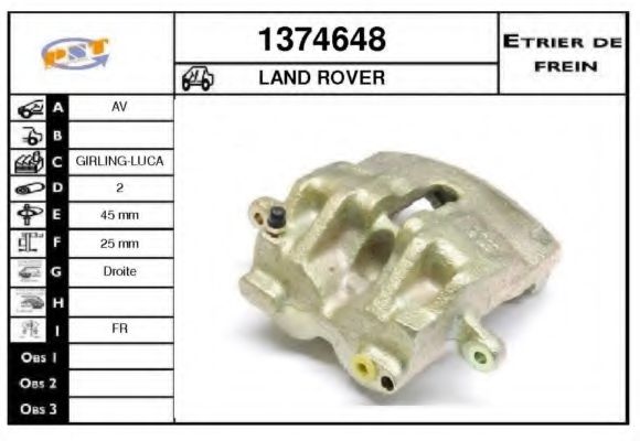 Тормозной суппорт SNRA 1374648