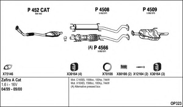 Система выпуска ОГ FENNO OP323