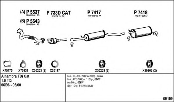 Система выпуска ОГ FENNO SE109