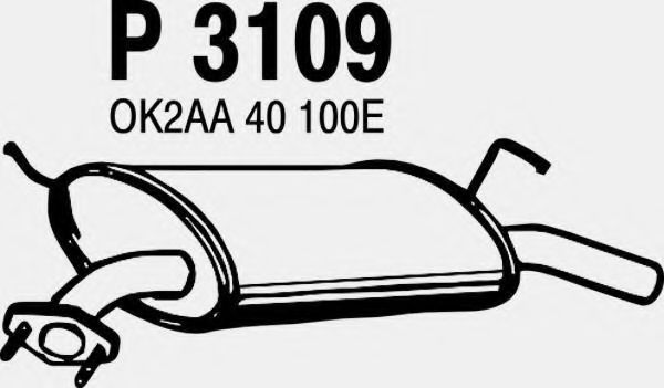 Глушитель выхлопных газов конечный FENNO 3109