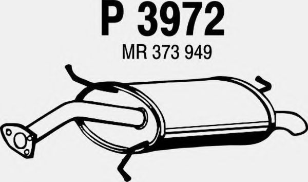 Глушитель выхлопных газов конечный FENNO P3972