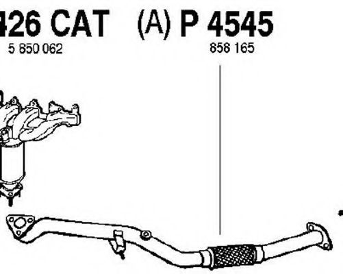Труба выхлопного газа FENNO P4545