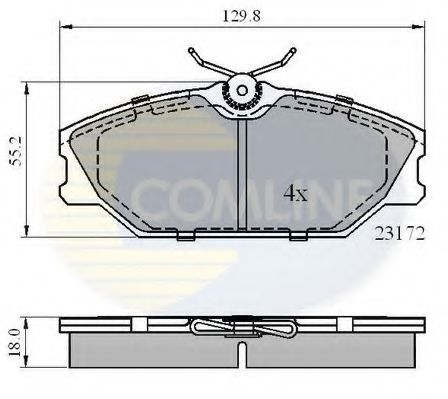 Комплект тормозных колодок, дисковый тормоз COMLINE CBP0526