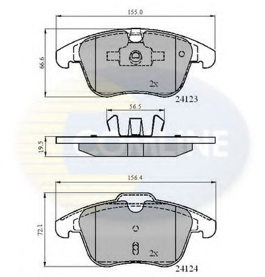 Комплект тормозных колодок, дисковый тормоз COMLINE CBP01591