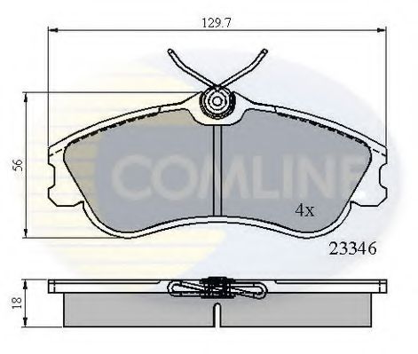 Комплект тормозных колодок, дисковый тормоз COMLINE CBP0892