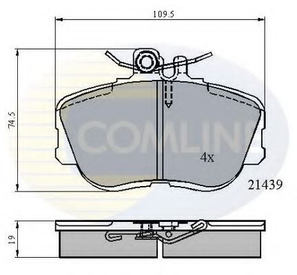 Комплект тормозных колодок, дисковый тормоз COMLINE CBP0503